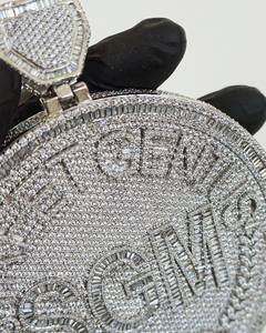 Bijoux de bus 3D brillants personnalisés pour hommes, testeur de diamants de passage de Moissanite VVS, pendentif boule 3D plaqué glacé - Product Image 2