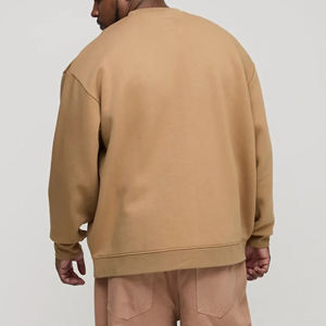 เสื้อฮู้ดและเสื้อกันหนาวสำหรับผู้ชายโอเวอร์ไซส์ผ้าคอตตอน100% ออกแบบได้เองโลโก้พิมพ์ลาย DTF heavyweight สำหรับ400gsm ผู้ชาย - Product Image 2