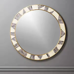 Premium Quality <b>Wall</b> <b>Mirror</b> Made by Bone Inlay <b>Round</b> <b>Wall</b> <b>Mirror</b> with Artistic Patterns for Entryway Decor by crescent crafts - Product Image 2