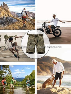 Short de camouflage d'extérieur multi-poches décontracté en coton pour homme Short cargo de camouflage en sergé Short cargo décontracté pour homme - Product Image 4