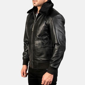 Latest Style Wholesale Windproof <b>Men</b> Leather <b>Fur</b> <b>Jacket</b> Best Selling Waterproof <b>Men</b> Winter <b>Jacket</b> <b>For</b> Online Sale - Product Image 3