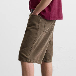 กางเกงยีนส์ขาสั้นสำหรับผู้ชายกางเกงขาสั้นผ้าเดนิมขาตรงสำหรับผู้ชายดีไซน์ตามสั่งสไตล์ล่าสุด - Product Image 3