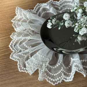 7.5cm chandelier Embroidered Cotton Lace Floral <b>Edge</b> Trim Korean Tulle Lace for DIY & home <b>decor</b> Wedding <b>Decor</b> 2.95 inch - Product Image 3