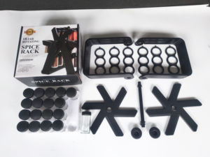 Organisateur de support à épices rotatif avec douze bocaux en verre, emballage en boîte pour le rangement sain des herbes, des assaisonnements et des condiments dans la cuisine - Product Image 5