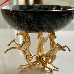 3 pièces bols de service ronds en métal et en bois de haute qualité avec couvercle et plateau rond bol de service pour la décoration de restaurant d'hôtel - Product Image 4