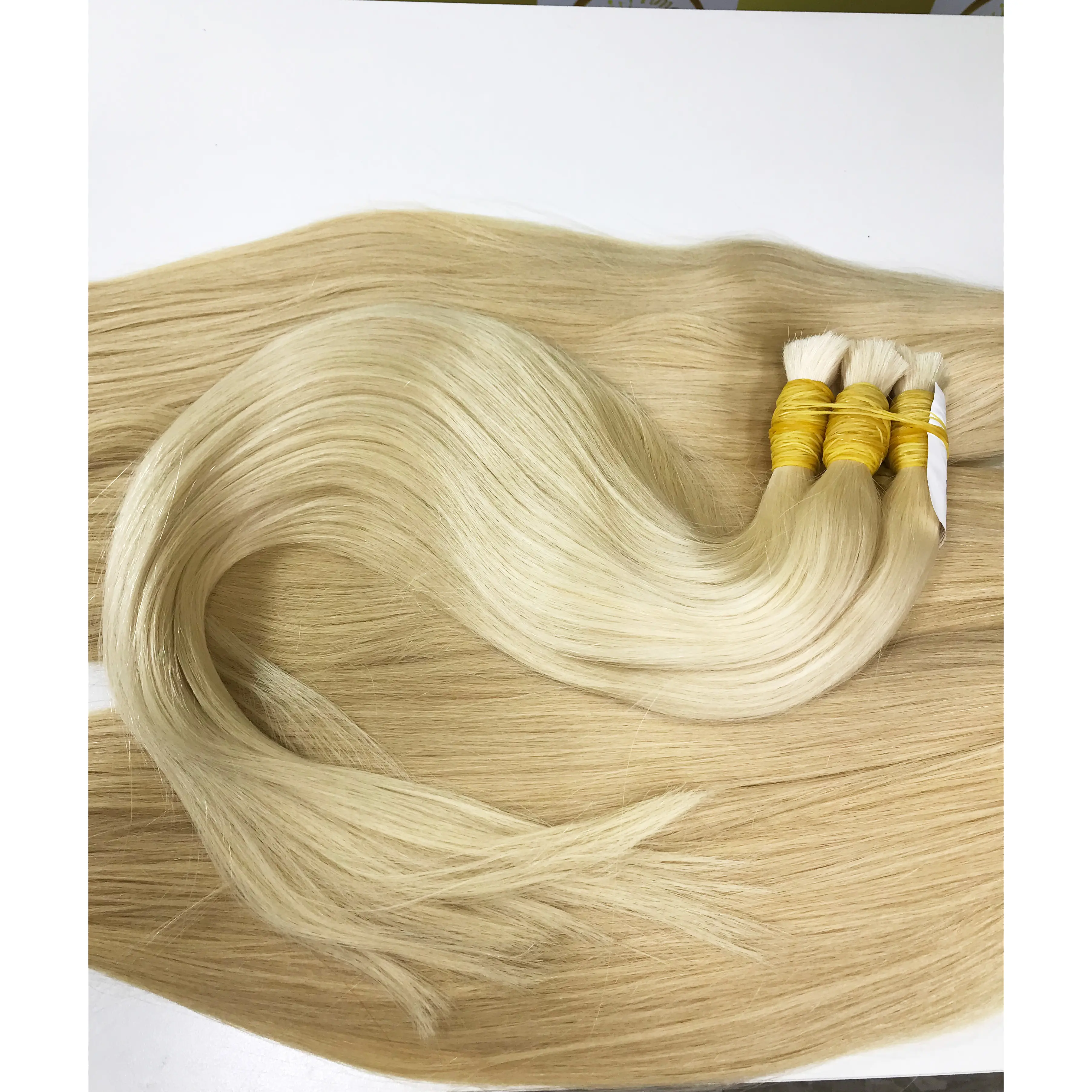 100% 단일 기증자 헤어 익스텐션에서 만든 금발 베트남 머리 최고 품질 최고 등급 도매 가격 러시아 유럽 머리