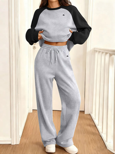 Ensemble deux pièces sportswear femme coupe droite automne-hiver 2026 – Confortable, respirant, à capuche, tricoté, longueur genou - Product Image 6