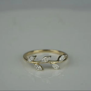 Bague de Moissanite en diamant de laboratoire élégant, coupe marquise, 0.30 carats, clarté VS1, certifié IGI SGL, or rose, argent, fournisseur - Product Image 1