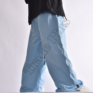 Suministro de fábrica al aire libre Pantalones de esquí impermeables a prueba de viento para hombres Pantalones holgados de pierna ancha Cierre de cremallera Técnicas impresas de talla grande - Product Image 2
