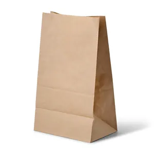Quality Guarantee L Pla Window Block Bottom Bags 15X10X25Cm Kraft Large Nut Packing Sacks For Bakery - 500 pcs/carton - Product Image 3