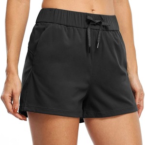 Women's New Fashion Summer Sports Shorts Logo Waist Pockets Loose Breathable <b>Lace</b>-Up Design for Yoga Running Fitness Casual Wear - Product Image 3