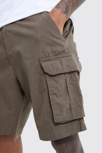 2024 Shorts Baggy d'été en coton tissé pour hommes avec logo personnalisé motif solide pour vêtements décontractés personnalisables - Product Image 3