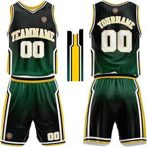 Uniforme de baloncesto de color personalizado ligero de alta calidad para adultos 100% poliéster antibacteriano transpirable conjunto de talla grande - Product Image 2