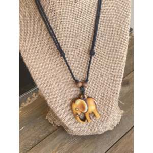Handmade Wooden <b>Elephant</b> Necklace Cute Wood Jewelry <b>Gift</b> <b>for</b> <b>Her</b> - Product Image 3