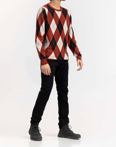 Suéter Argyle para hombre, peso ligero, superventas, tendencia superior, antiarrugas, tasa barata, suéter Argyle transpirable con alta calidad - Product Image 4