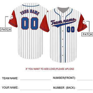 Camiseta de Béisbol Personalizada con Bloques de Color para Hombres, Mujeres y Niños, Talla Grande, con Botones y Nombre y Número Cosidos - Product Image 6