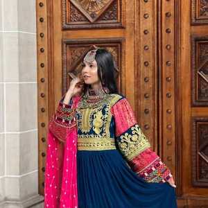 Robe Kuchi Afghan Vintage de haute qualité pour femmes Ceinture de broderie de style tribal Vente du fabricant professionnel naturel - Product Image 3