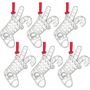 Calcetín de Metal Chapado en Plata Colgante Adorno Decorativo de Navidad PARA LA Decoración Festiva del Árbol de Vacaciones y Decoración del Hogar Pieza de Regalo - Product Image 1