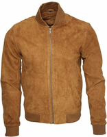 Veste en daim de vache Esprit de haute qualité pour homme, coupe ajustée, style bomber, multi-poches, fermeture éclair, imperméable, respirante, écologique