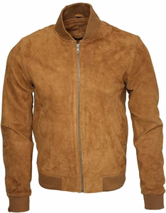 Esprit-Chaqueta de Cuero de Gamuza para Hombre, Chaqueta Ajustada de Alta Calidad, Estilo Bomber, Multibolsillo, Cremallera, Popular, Cálida, Moda de Calle para Hombre - Product Image 1