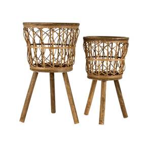 กระถางหวายสานสำหรับปลูกต้นไม้กลางแจ้งและในร่มดีไซน์ตามสั่งทำด้วยมือ - Product Image 5