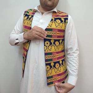 Chaleco de lana afgano para hombre, chaqueta étnica, bordado tradicional, ropa de novio, traje festivo Tribal, Formal, Cultural, informal, otoño - Product Image 3