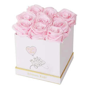 Luna Eternal Baby Rose Gift Box Handmade <b>Paper</b> Design with Plant <b>Pattern</b> - Product Image 1