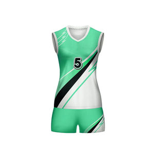 Ensemble d'uniformes de volley-ball personnalisés par sublimation, ensemble de maillot et de short de volley-ball pour hommes à séchage rapide, vêtements d'équipe imprimés pour l'entraînement sportif - Product Image 5