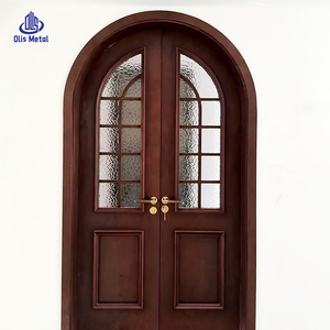 Porta a Battente <span class=keywords><strong>in</strong></span> Vetro Stile Francese Moderno per Uso Domestico, Porte e Finestre ad Arco <span class=keywords><strong>in</strong></span> Lega di <span class=keywords><strong>Alluminio</strong></span> Nero Personalizzate - Product Image 6