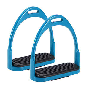 Suministros sólidos para equitación veterinaria, par de estribos para caballos disponibles en varios colores, protección antideslizante para tobillo, seguridad ecuestre - Product Image 1