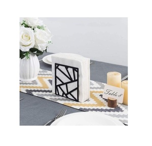 Grande qualité métal couleur noir décoration de table porte-serviettes design vintage porte-mouchoir au prix le plus bas - Product Image 1