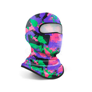 Vente en gros de cagoule à sublimation avec logo personnalisé cagoule respirante en polyester pour le cyclisme de couleur unie pour hommes doublure de ski visage intégral - Product Image 2