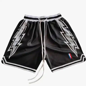 Pantalones Cortos de Baloncesto de Malla de Poliéster para Hombre, Clásicos, Transpirables, con Logotipo Personalizado al por Mayor, con Bolsillos con Cremallera - Product Image 3