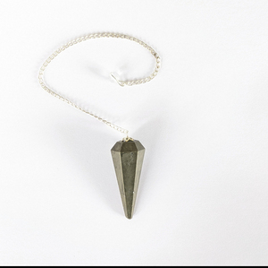 Vente en gros de pyrite dorée en cristal naturel pendule à facettes cône poli métaphysique guérison radiesthésie Reiki Chakra amour pierre précieuse - Product Image 3