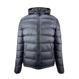 Veste bomber d'hiver en toile avec rembourrage 100% polyester, capuche amovible, écologique, épaisse, vintage, vêtements pour hommes - Product Image 3