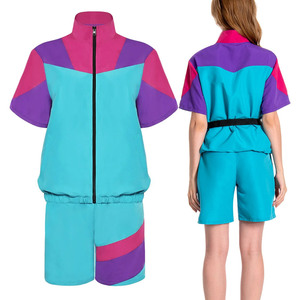 Conjuntos de talla grande para mujer, diferentes diseños, manga corta, cómodo, transpirable, ropa de calle, conjunto cortavientos elegante para mujer - Product Image 5
