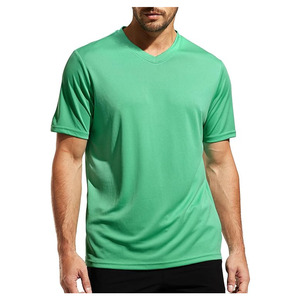 T-shirt pour homme à manches courtes en tissu tricoté, design col rond, logo personnalisé et impression, t-shirt pour homme - Product Image 1