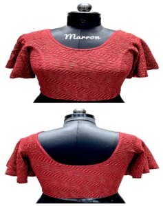 Rashi's Modern Heavy Crush Foil Lining Blouse Summer Formal avec Fine Strach et Butterfly Pattern Ready to Use Sleeves - Product Image 1