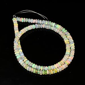 Cuentas naturales de ópalo etíope. Cuentas lisas de ópalo etíope AAA ++, cuentas Rondelle de ópalo etíope, cuentas para hacer joyas. - Product Image 1
