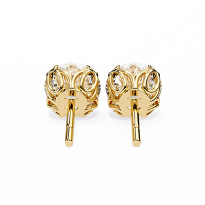Mantra Diamond IGI Certificate 0.3CT 0.5CT 1CT 2CT EX D VS1 Boucle d'oreille en diamant de laboratoire à quatre griffes en or jaune 14 carats 18 carats - Product Image 4
