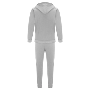 Ensemble survêtement unisexe gris avec sweat à capuche zippé et pantalon de jogging, vêtements de sport décontractés pour l'hiver, mélange de coton, fabricant en gros, logo personnalisé - Product Image 4