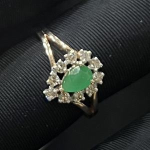 Anillo minimalista moderno para mujer, K oro de 14/18K con diamantes reales y piedras preciosas naturales, joyería fina hecha a mano - Product Image 5