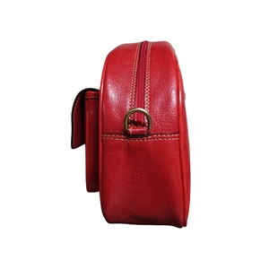 Lady Red Genuine Leather Fashion <b>Mini</b> Vintage Crossbody Shoulder Bag with Buckle Lightweight Daily Travel Portable - Product Image 2