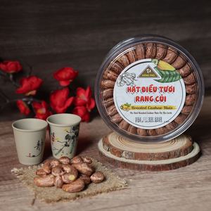 Noix de cajou grillées biologiques de qualité supérieure W180 500g Boîte cadeau ronde Vente en gros Marque d'usine vietnamienne Dong Phu - Product Image 2