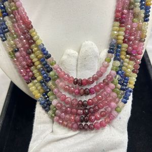 ลูกปัดหลายเม็ด/ทับทิมไพลินสีเหลืองแซฟไฟร์ลูกปัดเหลี่ยมเพชรพลอย/8 Inch20ชิ้น aprox - Product Image 3