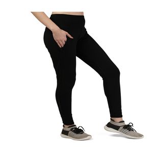 Parte inferior elástica de peso ligero superventas negra boutique India para entrenamiento y actividades deportivas para mujeres suministro al por mayor - Product Image 1