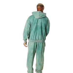 Prix bas respirant 100% coton fait acide lavage à capuche haute rue séchage rapide hiver lavage à l'acide à capuche 2026 - Product Image 5