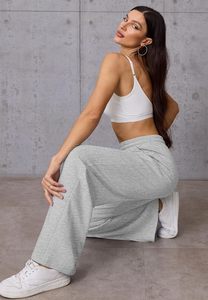 Pantalones Deportivos Anchos Personalizados, Pantalones Jogger para Mujer, Elásticos, con Cordón, Holgados, Casuales, de Pierna Ancha para Mujer - Product Image 4