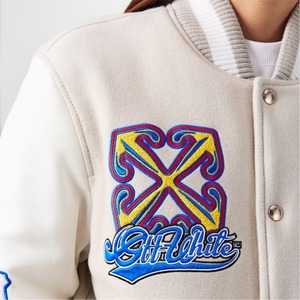 Chaqueta Universitaria Personalizada con Logotipo, Chaqueta Universitaria de Alta Calidad para Mujer, Bordada, con Mangas de Cuero para Invierno - Product Image 5