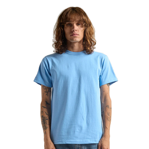 Camiseta de algodón holgada básica de gran tamaño con logotipo personalizado para hombre, camisetas de manga corta, camiseta informal de Color sólido de gran tamaño para entrenamiento - Product Image 1